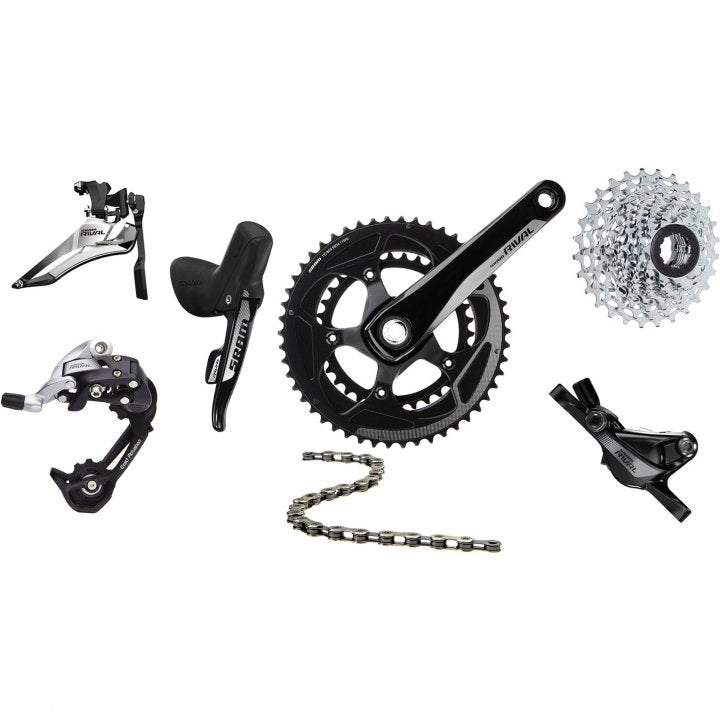 SRAM Rival 22 Groupset - 50/34x170mm, Hydraulic Disc Brakes, 11-32T WiFli Cassette (no rotors or BB