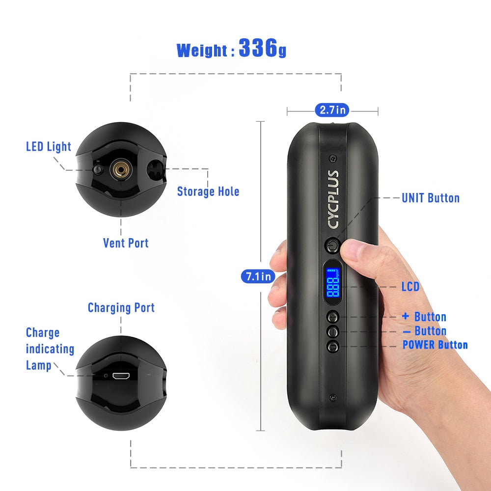 IBS Cycplus A2 Tire Inflator/Air Compressor & Power Bank