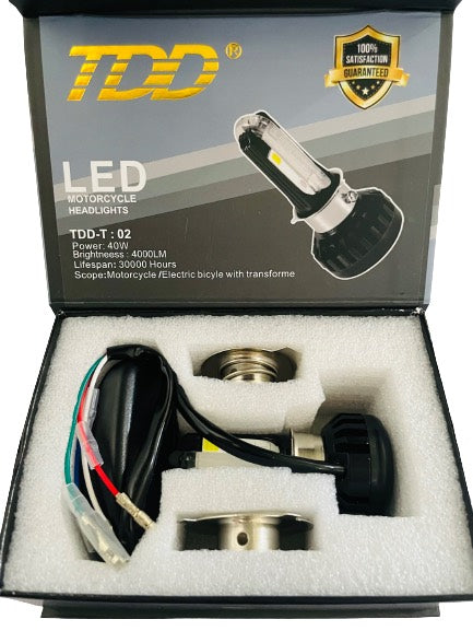 TDD Motorcycle Parts Accessories 45W LED Headlight White/Yellow Bulb With Fan Universal