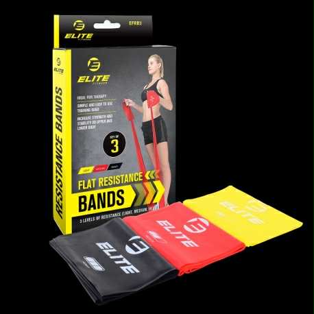 Flat Resistance Bands – Exercise, Workout, Stretching & Therapy Bands (Light to Heavy)