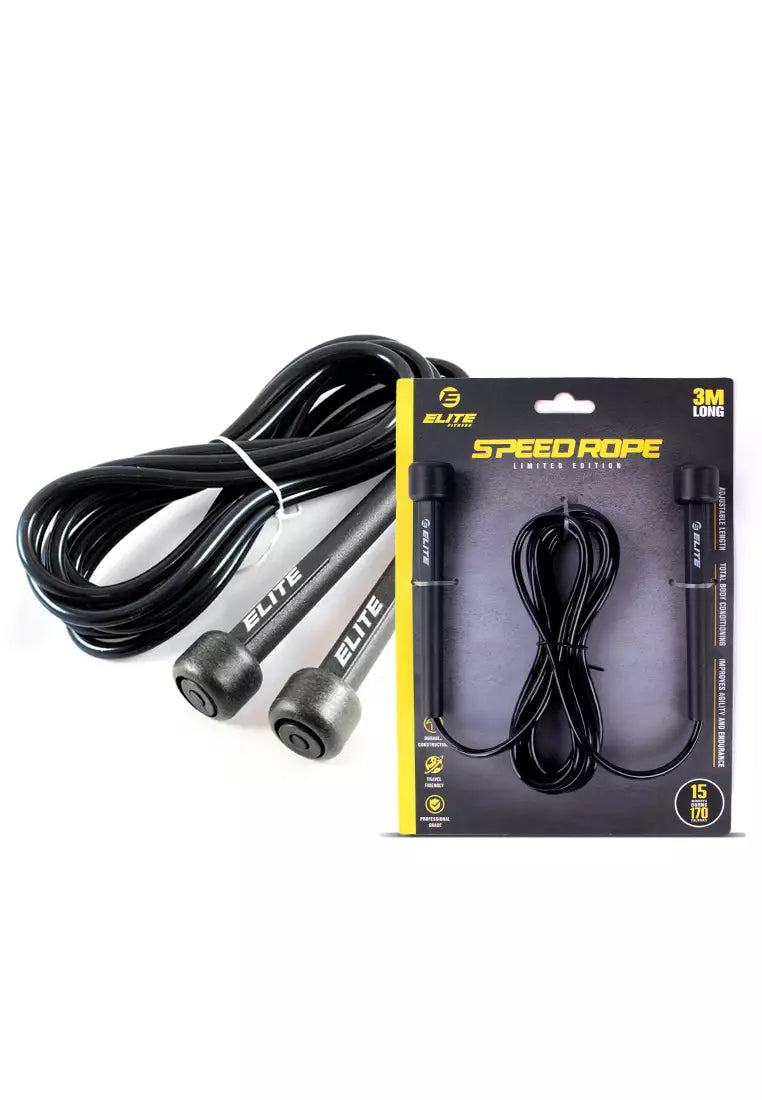 ELITE SPEED JUMP ROPE BLACK
