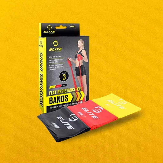 Flat Resistance Bands – Exercise, Workout, Stretching & Therapy Bands (Light to Heavy)