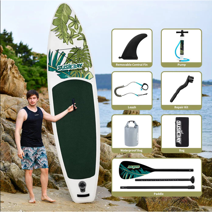 SUSIEBAY Inflatable Stand Up Paddle Board 10‘6“ 11ft