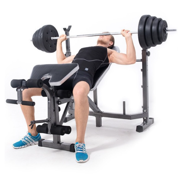 Multi-Function Weightlifting Bench, Barbell Weight All-In-One Bench, Rack , Fitness Equipment